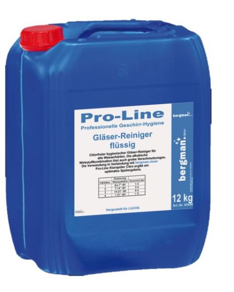 bergman PRO-LINE Gläser-Reiniger flüssig (12 kg Kanister)